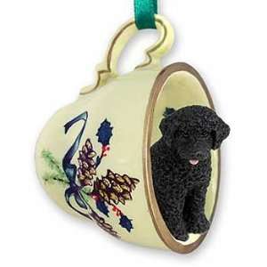  Portuguese Water Dog Teacup Christmas Ornament: Home 