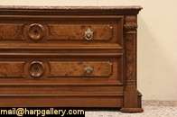   marble top lowboy chest or dresser could also be used as a wide screen