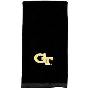   Tech Yellow Jackets Black Embroidered Sports Towel: Home & Kitchen
