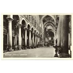   Vintage Postcard Interior of the Cathedral Pisa Italy 