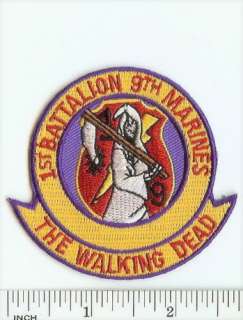 USMC PATCH 1st Bn, 9th Marines 1/9 Walking Dead! IRAQ !  