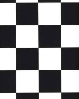 25 x 1.25 BLACK & WHITE CHECKS WALLPAPER WC18474  