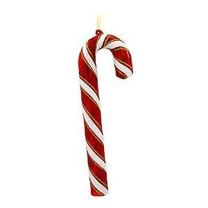 Candy Cane Red Glass Ornament