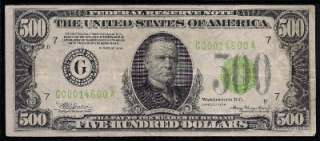 KD 1934 $500 Five Hundred Dollar Bill G14600 VF ~~LGS~~ Federal 