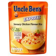 Uncle Bens Express Savoury Chicken Rice 250G   Groceries   Tesco 