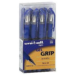 Signo Gel Grip Pen, Medium (0.7 mm), Blue Ink, 12 pens  uni ball 