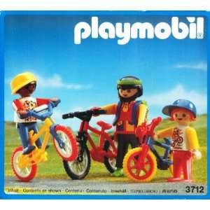    Playmobil 3712 Man, Boy, and Girl with Bicycles Toys & Games