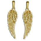 PicturesOnGold Guardian Angel Pair Of Wings Medals, Solid 14k 