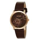 Axcent Dream Ladies Watch with Brown Band and Gold Case