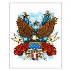Artsmith Inc Small Poster Freedom Eagle Emblem with United States Flag