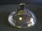 vintage glass bowl jar lid only with metallic ceramic knob