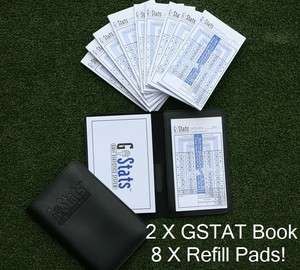   Golf Statistics Book Scorecard Holder Pad G STAT Score Keeper Gift