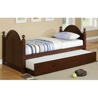 Poundex Dark brown finish wood day bed with slide out trundle made 