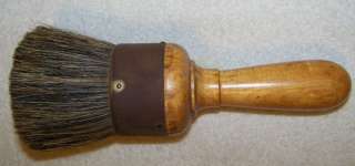 Antique Wood Handle Horse Hair Barbers Brush used with Straight Razor 