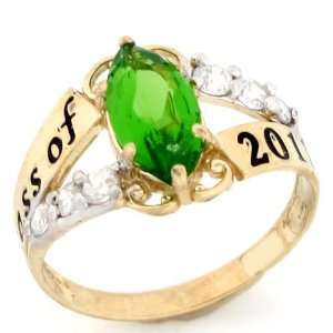    14k Gold august Birthstone 2012 Class Graduation Ring: Jewelry