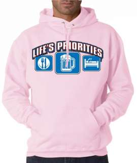 Lifes Priorities Beer 50/50 Pullover Hoodie  