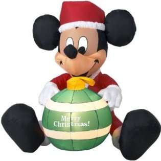   Christmas Mickey Mouse Ornament Airblown Inflatable 