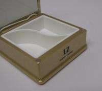 New Swarovski Crystal Elegant GOLD PILL BOX Case 2 Pt  