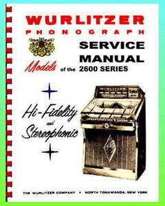 Wurlitzer 2600 Jukebox Service Manual  