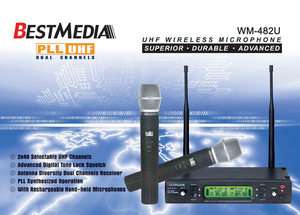 BEST MEDIA BM 482U 48 Chan PLL UHF Wireless Microphone  