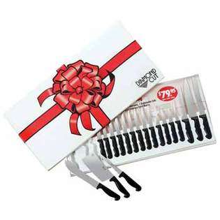 SHOPZEUS 19pc Cutlery Set in White/Red Bow 