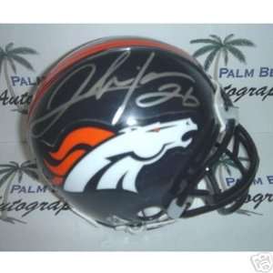   : Clinton Portis signed Denver Broncos Mini Helmet: Sports & Outdoors