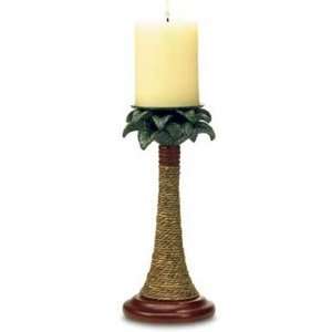  Rattan Styled Palm Tree Candle Holders (Set of 2)