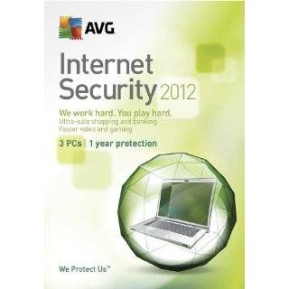 AVG 2012 Internet Security   3 Users   1 Year 