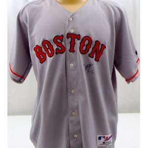 Dustin Pedroia Signed Jersey   Away   Signed on Front   Autographed 