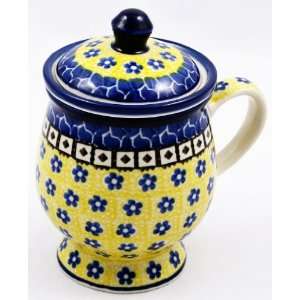 Polish Pottery 8oz Tea Cup w/ Infuser 