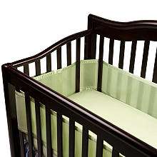BreathableBaby Breathable Safer Bumper   Fits All Cribs   Sage 