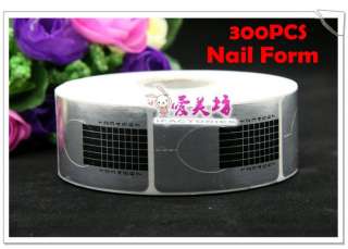 500PCS / 300PCS Silver Nail Forms Sticker for Art Acrylic / UV Gel Tip 