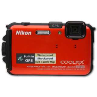 Nikon COOLPIX AW100 (Orange) 16MP 3.0 LCD Waterproof Shockproof 