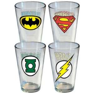 DC Comics Logos Pint Glass Set:  Kitchen & Dining
