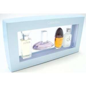    CALVIN KLEIN 4 Pcs Gift Set Womens EDP 0.5 oz Perfume Beauty