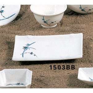 Blue Bamboo Square Melamine Plate   6 3/4 NSF:  Kitchen 