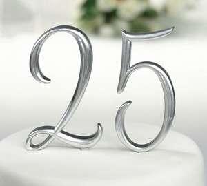 Silver # Cake Topper Number Birthday Anniversary Choose  