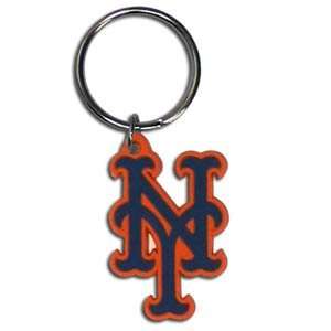  MLB Flexi Key Chain W/ New York Mets Primary Logo: Sports 