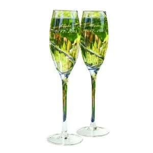   Wedding Accessories Platinum Swirl Champagne Toasting Flutes, Set of 2