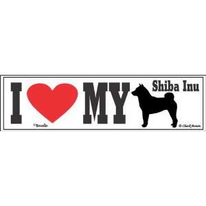  I Love My Shiba Inu Bumper Sticker Automotive
