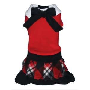   Hip Doggie HD 10RPJ S Small Red Plaid Jumper With Skirt