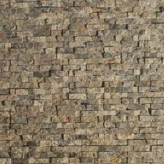 Dark Emperador Split Face 1x2 Mosaic Tile for Kitchen Backsplash, Wall 