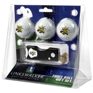  Wichita State Shockers NCAA 3 Golf Ball Gift Pack w/ Spring Action 