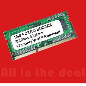 1GB SODIMM PC2700 333 DDR 200Pin MAJOR RAM MEMORY  