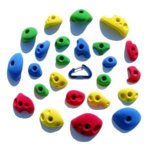  24 Pack of Kids Climbing Holds Bright Tones Sports 