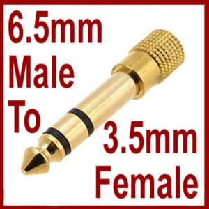 Male 1/4 Jack to Female 1/8 Headphone Plug Adapter  