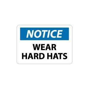  OSHA NOTICE Wear Hard Hats Safety Sign: Home Improvement