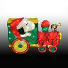 KSA 24 Lighted Gel Peanuts Snoopy In Train 3 D Christmas Yard Art