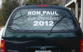 Ron Paul 2012   (1) LARGE rear window decal  