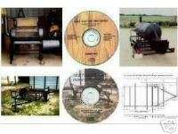 Combined BBQ Smoker, Recipes, and Trailer Plans Cd  